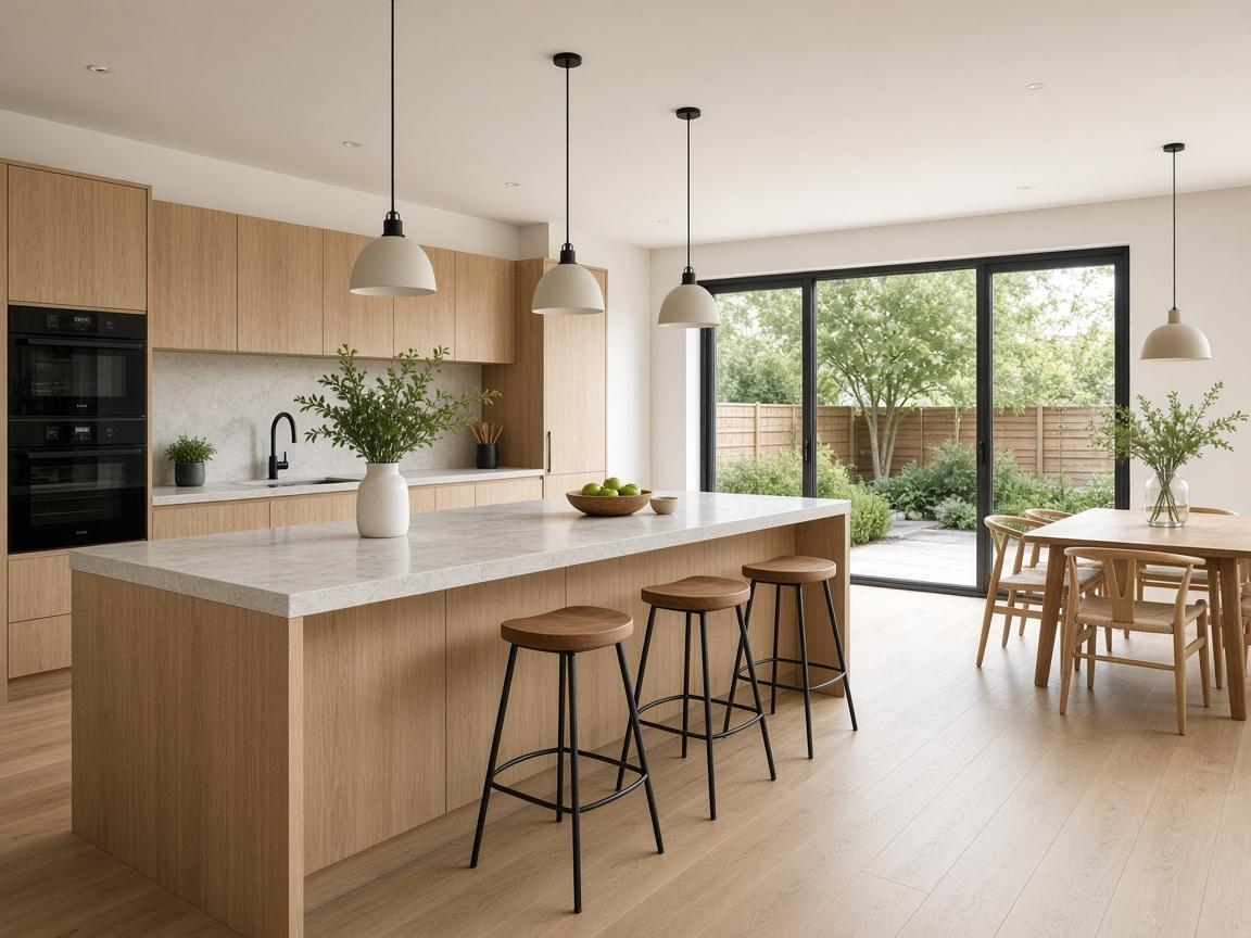 Placeholder photo of an open-plan kitchen
