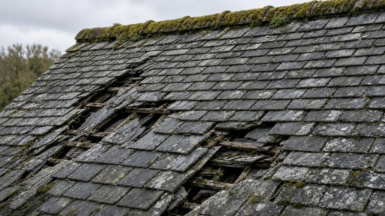 Placeholder photo of a worn roof before replacement