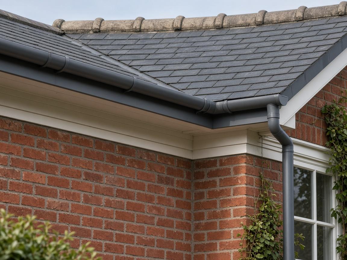 Placeholder photo of ridge tiles and guttering