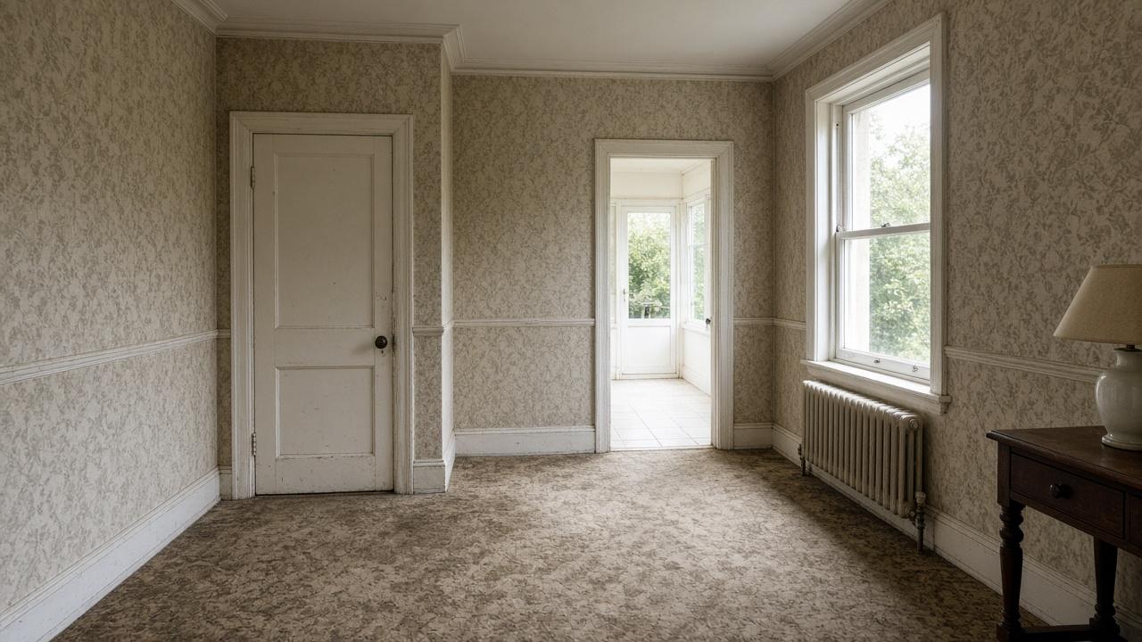 Placeholder photo of a closed-off rear room before works
