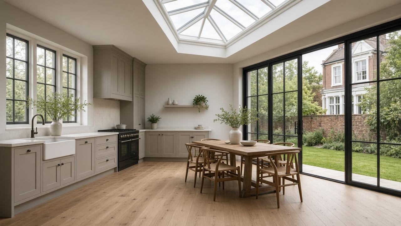 Placeholder photo of a wrap-around extension interior