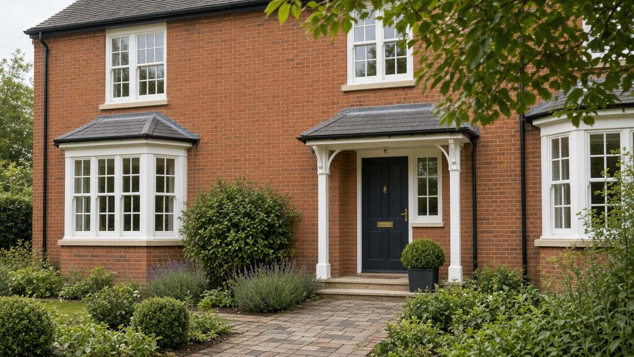 Placeholder photo of a maintained brick house exterior
